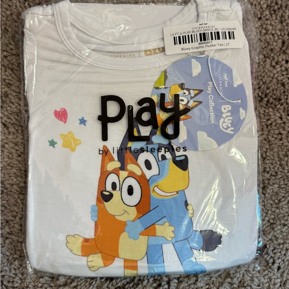 Little Sleepies Bluey Dance 2T flutter tee